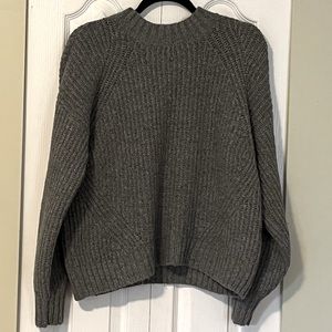 Old Navy Mock Neck Knit Sweater Grey